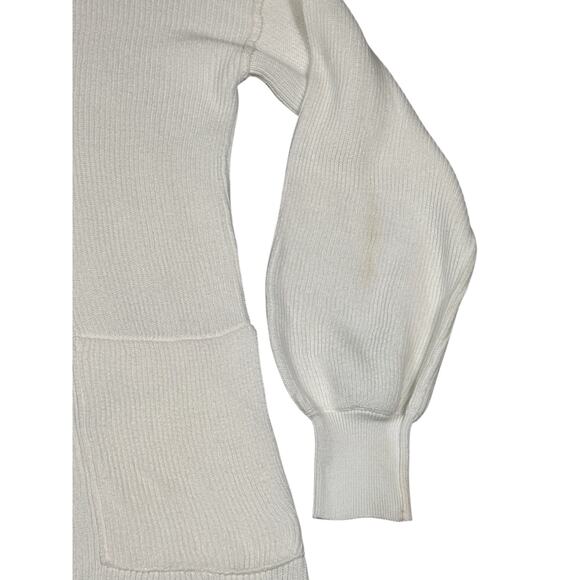 ANRABESS Cream Sweater Romper Polo Button Front Size Small - Picture 3 of 8